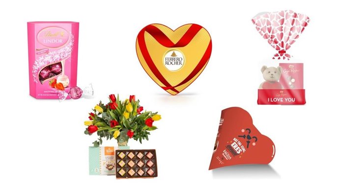 Bombones y chocolates de regalos de San Valentín