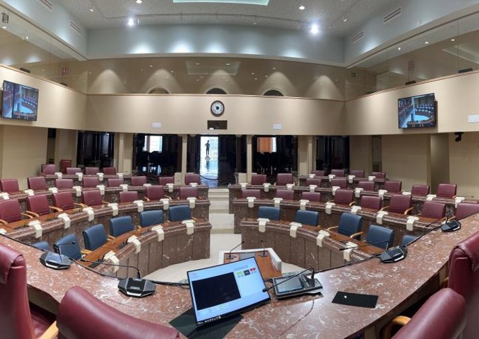 Hemiciclo de la Asamblea Regional de Murcia, tras las obras de reforma