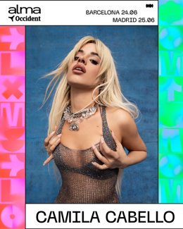 Cartel de los conciertos de Camila Cabello en Barcelona y Madrid