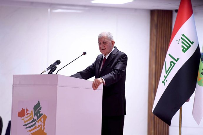 Archivo - El presidente de Irak, Abdul Latif Rashid, durante un acto oficial en Wasit en enero de 2025 (archivo)