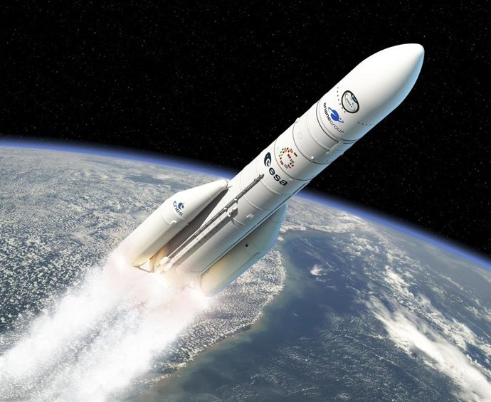El cohete Ariane 6, desarrollado por la ESA, con sus Estados miembros y sus socios industriales liderados por ArianeGroup.