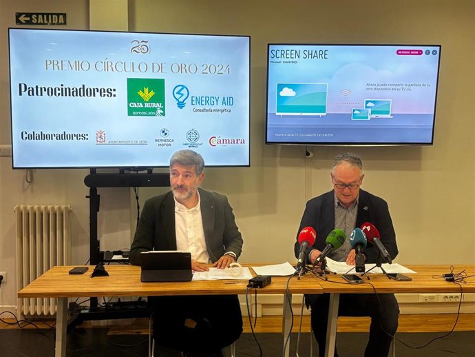 Presentación del galardonado con el Círculo de Oro 2024 entregado por el Círculo Empresarial Leonés.