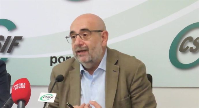 Archivo - Miguel Borra, presidente de la Central Sindical Independiente de Funcionarios (CSIF) durante la rueda de prensa celebrada este lunes 17 de junio de 2024.