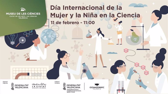 Cartel de la celebración en el Museo de las Ciencias