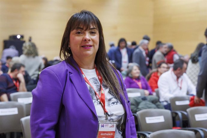 Cristina Antoñanzas, durante el 14º Congreso Regional del sindicato UGT