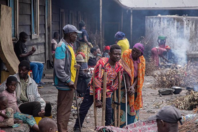 Archivo - Desplazados en Goma por el conflicto en Kivu Norte (archivo)