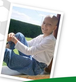 María en la foto de la web de su fundación,' La sonrisa de María'.