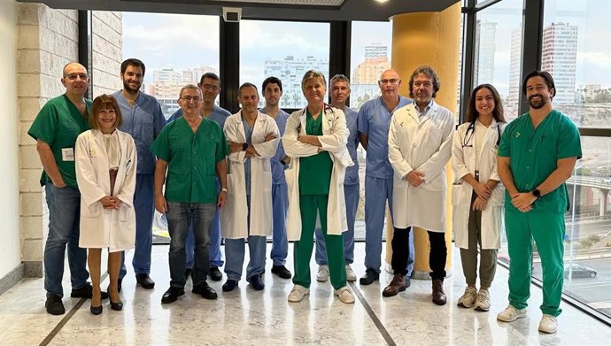 Profesionales que forman parte del programa canario de angioplastia pulmonar