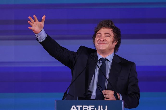 Archivo - Javier Milei, presidente de Argentina, durante un foro en Roma el 14 de diciembre