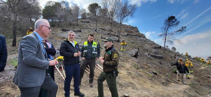 El fuego calcinó 1,06 hectáreas de terreno arbolado en el paraje conocido como la Senda de los Forestales, dentro del monte de utilidad pública El Valle y Carrascoy