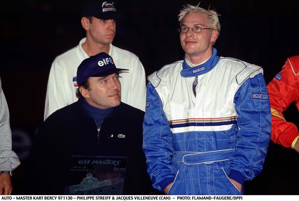 Archivo - El expiloto canadiense de Fórmula 1 Jacques Villeneuve (derecha).