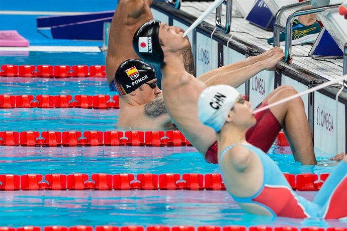 Archivo - Quinto puesto del equipo español compuesto por Toni, Ponce, Miguel Luque, Marta Fernández y Beatriz Lérida, en el 50x4 estilos. Paris La Defense Arena. Juegos Paralímpicos París 2024