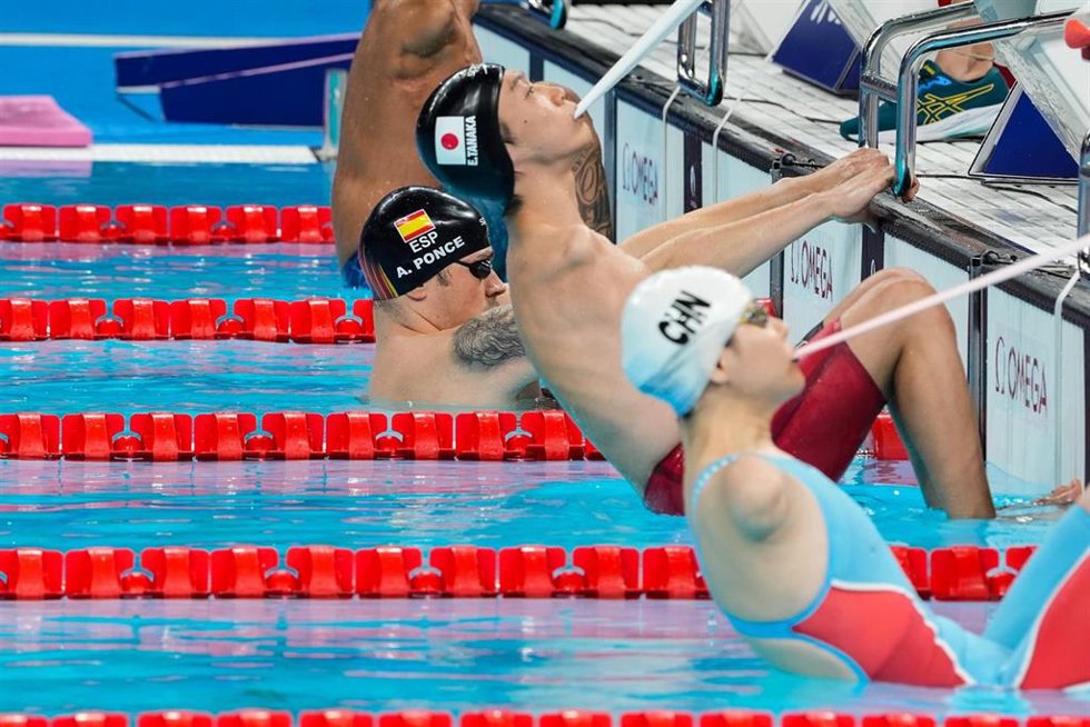 Archivo - Quinto puesto del equipo español compuesto por Toni, Ponce, Miguel Luque, Marta Fernández y Beatriz Lérida, en el 50x4 estilos. Paris La Defense Arena. Juegos Paralímpicos París 2024