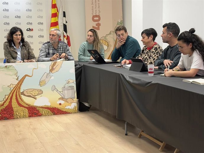 La secretaria general de CHA, Isabel Lasobras, en el Consello Nazional.