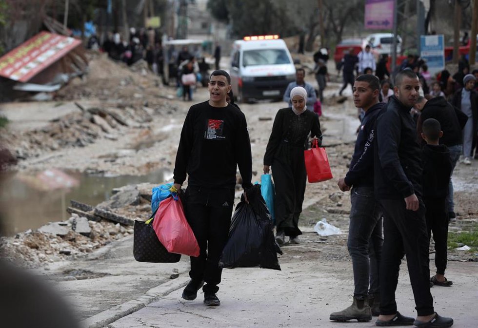 Desplazados palestinos en el norte de Cisjordania (archivo)