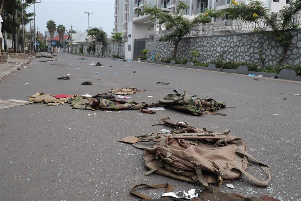 Fotografía de archivo de una calle de Goma, en el este de República Democrática del Congo (RDC) tras los combates entre el Ejército y el grupo rebelde Movimiento 23 de Marzo (M23)