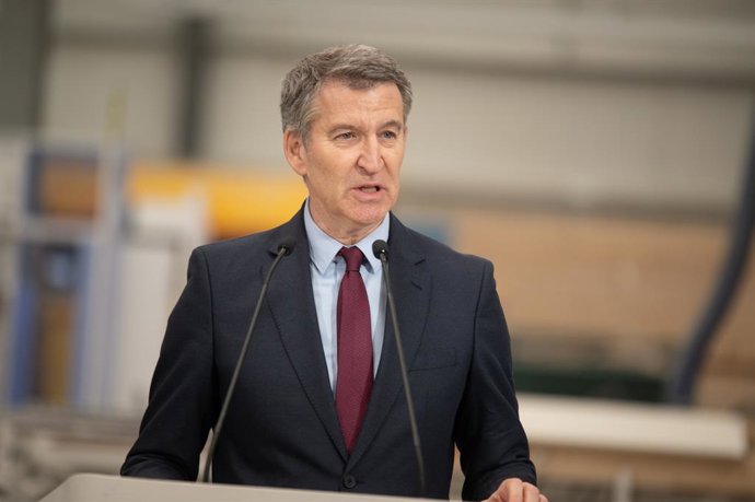 O presidente do Partido Popular, Alberto Núñez Feijóo