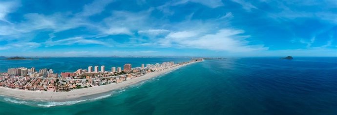 Imagen aérea de La Manga del Mar Menor
