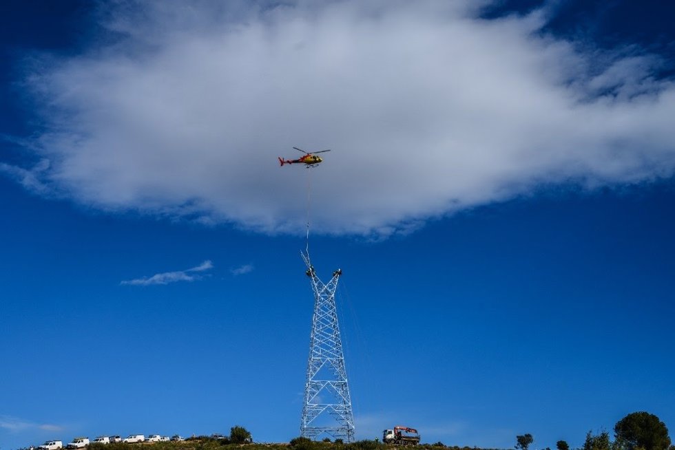 Imagen de los trabajos de Red Eléctrica