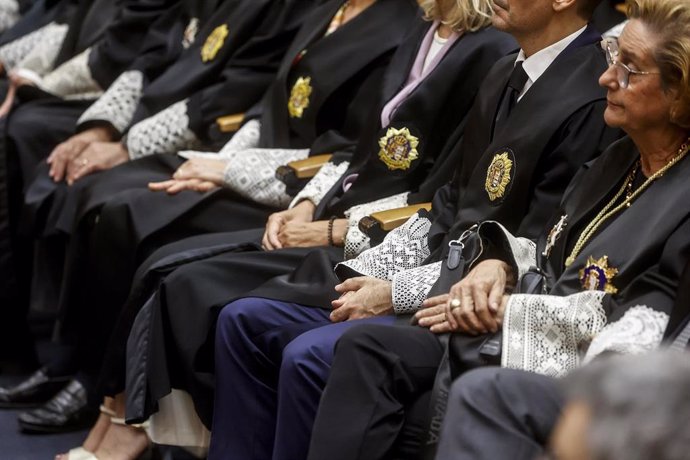Archivo - Varios jueces durante el acto de Apertura del Año Judicial 2024-2025, en la Ciudad de la Justicia de Valencia, a 25 de septiembre de 2024, en Valencia, Comunidad Valenciana (España).