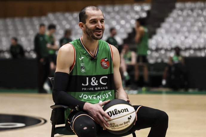 Pau Ribas during the Media day of Joventut Badalona ahead the Spanish Cup, Copa del Rey, Basketball at Palau Olimpic Badalona on February 10, 2025 in Badalona, Spain.