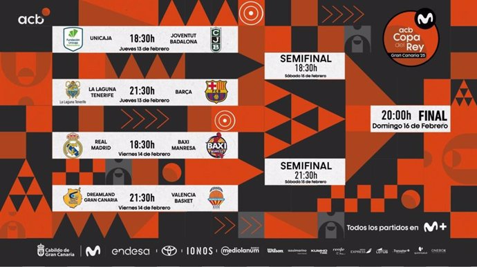 Horarios de la fase final de la Copa del Rey