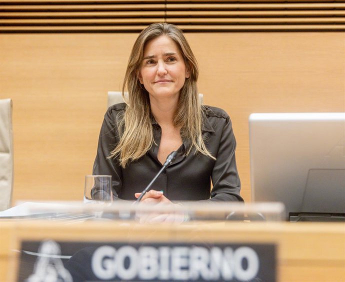 La vicepresidenta tercera del Gobierno y ministra para la Transición Ecológica y Reto Demográfico, Sara Aagesen,en el Congreso de los Diputados, a 27 de enero de 2025, en Madrid (España). 