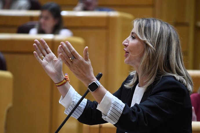 Archivo - La portavoz del PP en el Senado, Alicia García, durante una sesión de control al Gobierno, en el Senado, a 11 de junio de 2024, en Madrid (España). Se trata de la primera sesión de control al Gobierno tras celebrarse las elecciones europeas del 