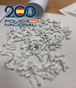 Dosis de cocaína intervenidas por la Policía Nacional en la provincia de Granada