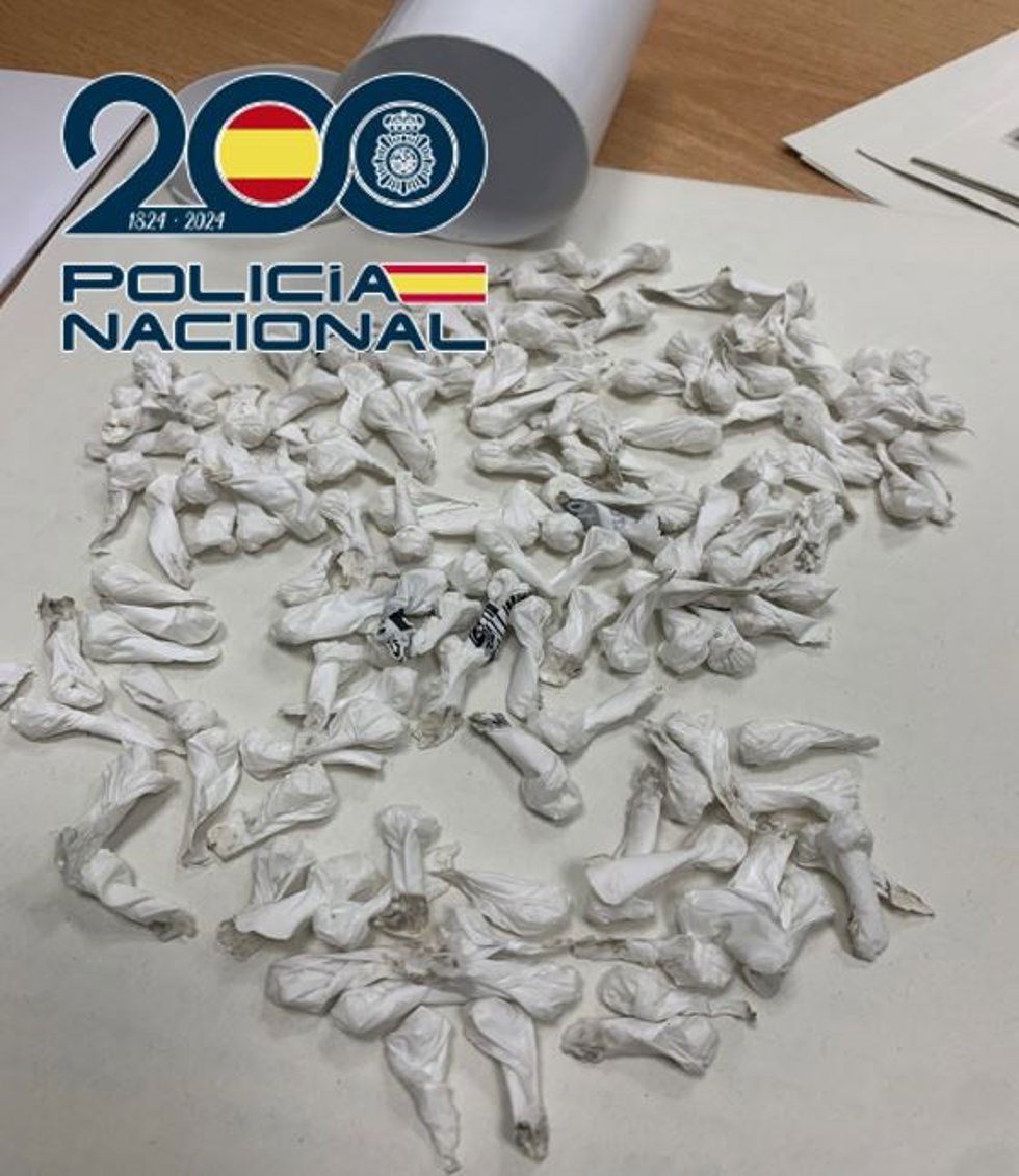 Dosis de cocaína intervenidas por la Policía Nacional en la provincia de Granada