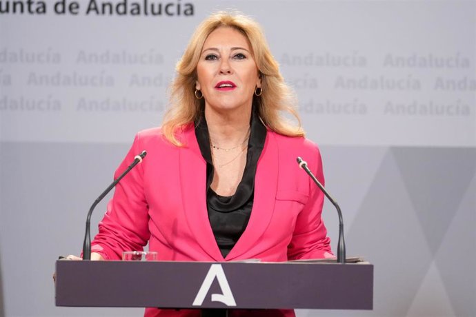 Carolina España, este martes en la rueda de prensa posterior a la reunión del Consejo de Gobierno