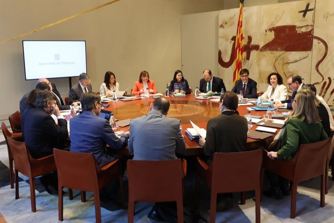 Reunión del Consell Executiu, encabezada por el presidente de la Generalitat, Salvador Illa