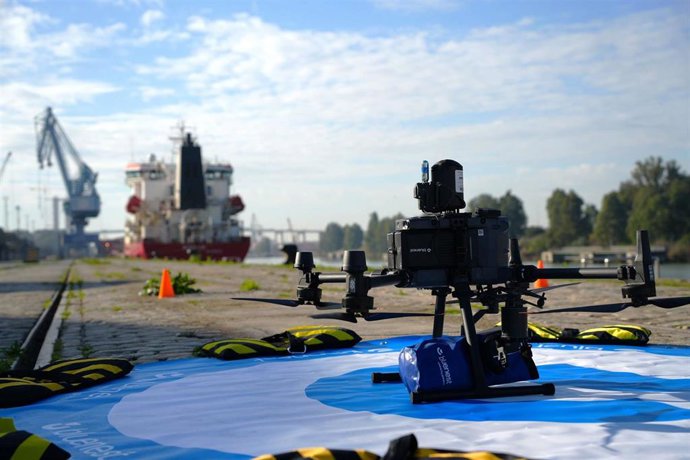 El Puerto ensaya el uso de drones para la logística aérea médica en el marco de un proyecto europeo.