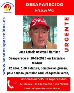 Buscan a un hombre de 72 años desaparecido ayer en Zarzalejo