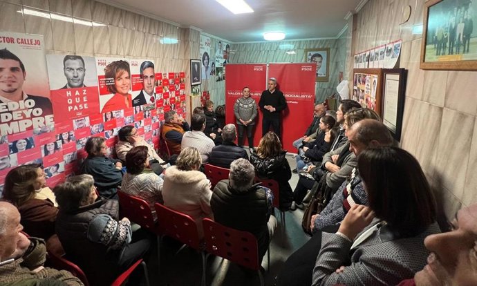 El candidato a la reelección en la Secretaría General del PSOE de Cantabria, Pablo Zuloaga, en Solares