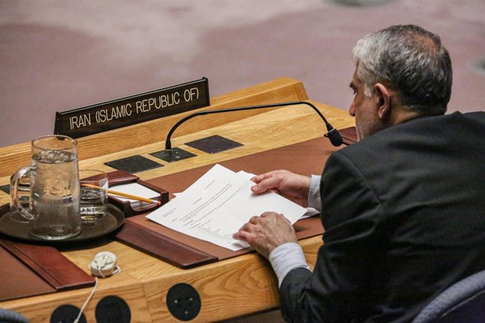 Archivo - El representante permanente de Irán ante la ONU, Amir Said Iravani