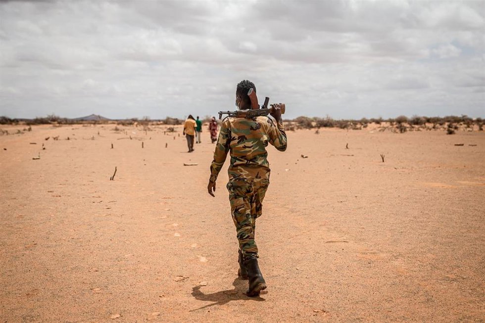 Archivo - Soldado en Somalia