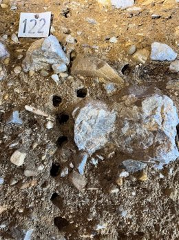 Archivo - Sedimento de la cueva de El Mirón en Ramales de la Victoria