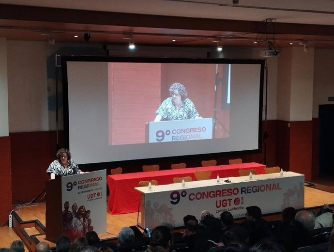 Intervención de la presidenta de la Comisión Gestora de UGT Castilla-La Mancha en la apertura del IX Congreso del sindicato en la región.