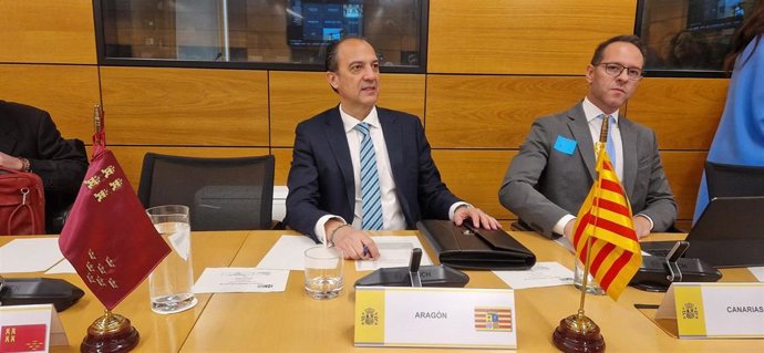 El consejero de Sanidad del Gobierno de Aragón, José Luis Bancalero, en el Pleno de la Comisión de Recursos Humanos del Sistema Nacional de Salud.