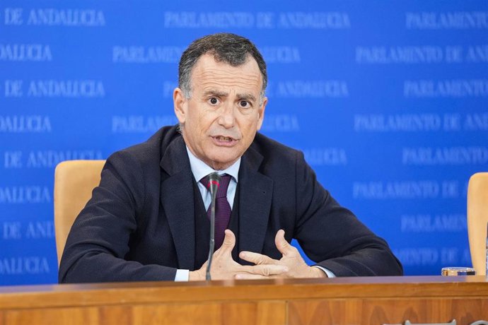 El portavoz adjunto del Grupo Popular, Pablo Venzal, este miércoles en rueda de prensa. 