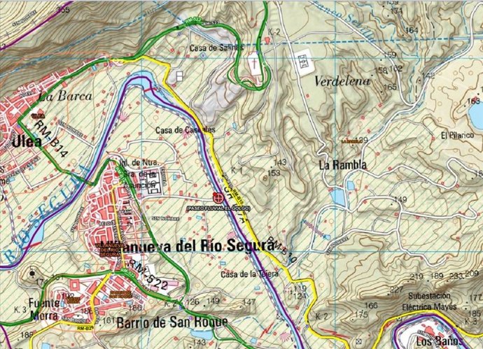 Imagen del lugar en el que se ha producido el accidente, sobre el plano