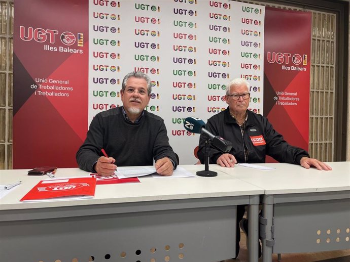 Pedro Berruedo (UGT) y Juan Sánchez (CCOO).