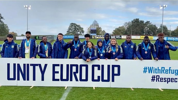 Archivo - Imagen de la selección española de Refugiados en la Unity EURO Cup 2024.