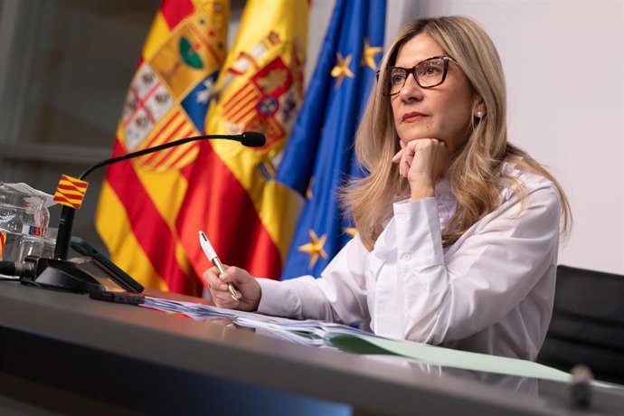 Mar Vaquero, vicepresidenta y portavoz del Gobierno de Aragón, da cuenta de los asuntos abordados en la reunión del Consejo de Gobierno.