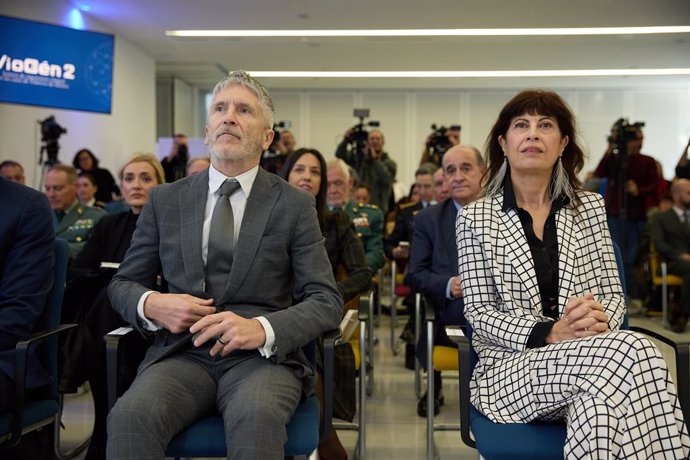 La ministra d'Igualtat, Ana Redondo, i el ministre de l'Interior, Fernando Grande-Marlaska, presenten el nou model de resposta policial a la violència de gènere. 