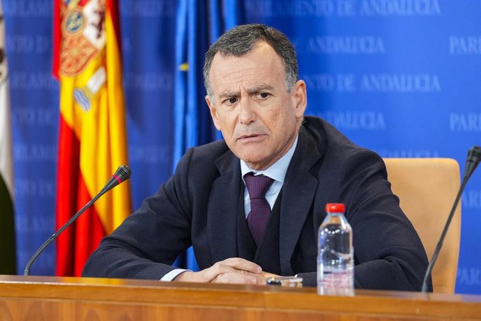 El portavoz adjunto del Grupo Parlamentario Popular, Pablo Venzal, este miércoles en rueda de prensa. 