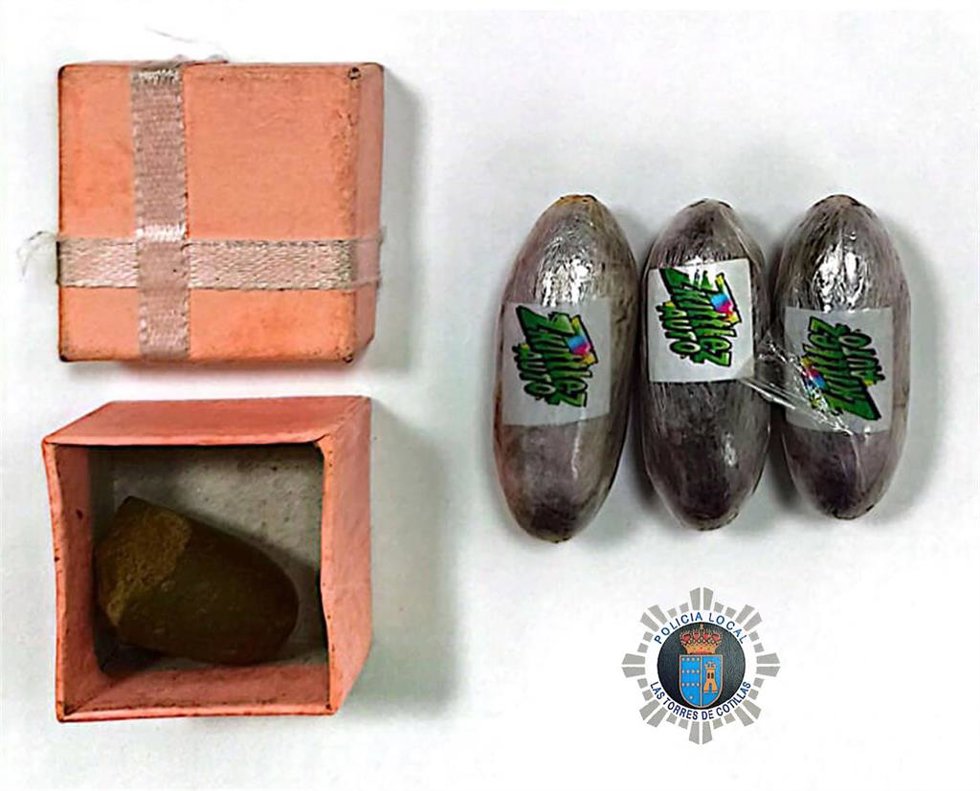 Droga intervenida por la Policía Local de Las Torres de Cotillas