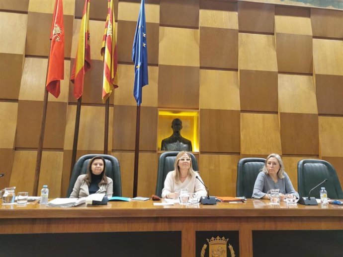 La consejera municipal de Hacienda y Fondos Europeos, Blanca Solans, preside la comisión de su área en el Ayuntamiento de Zaragoza