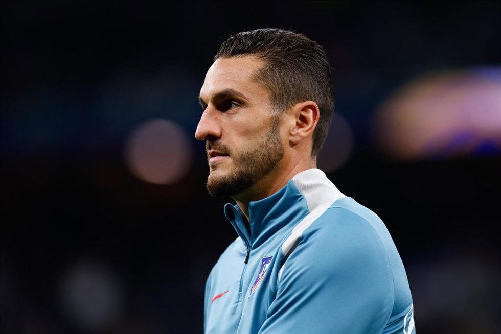 El jugador del Atlético de Madrid Jorge Resurrección 'Koke', en un calentamiento. 